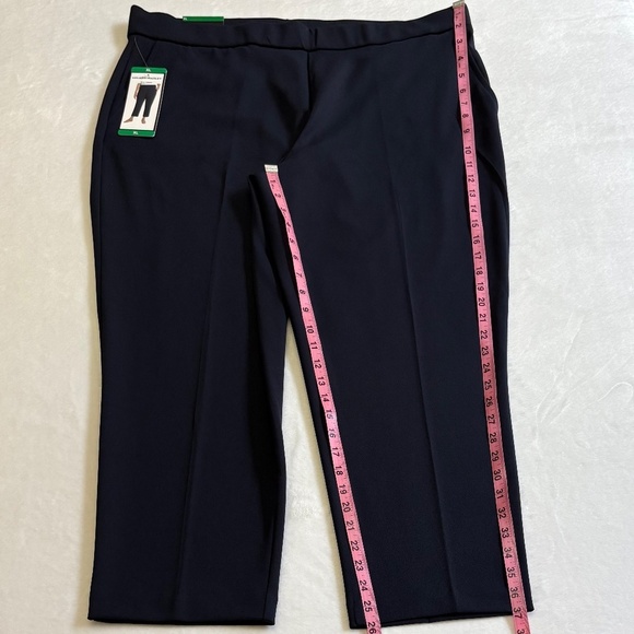 Hilary Radley Ladies' Pull On Crepe Pants, Stretch, Navy Blue, XL, NWT - Picture 10 of 13